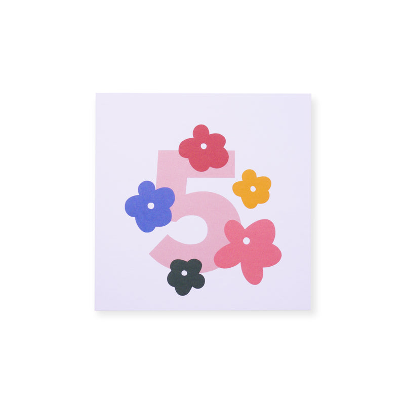 CARD BIRTHDAY - FLOWER AGE 5
