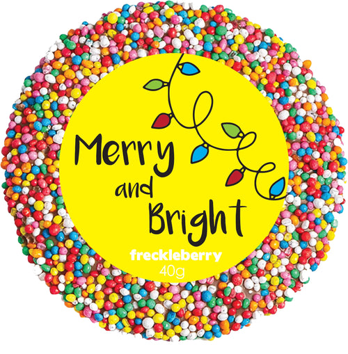 FRECKLEBERRY CHRISTMAS 40G SINGLE FRECKLE-MERRY AND BRIGHT