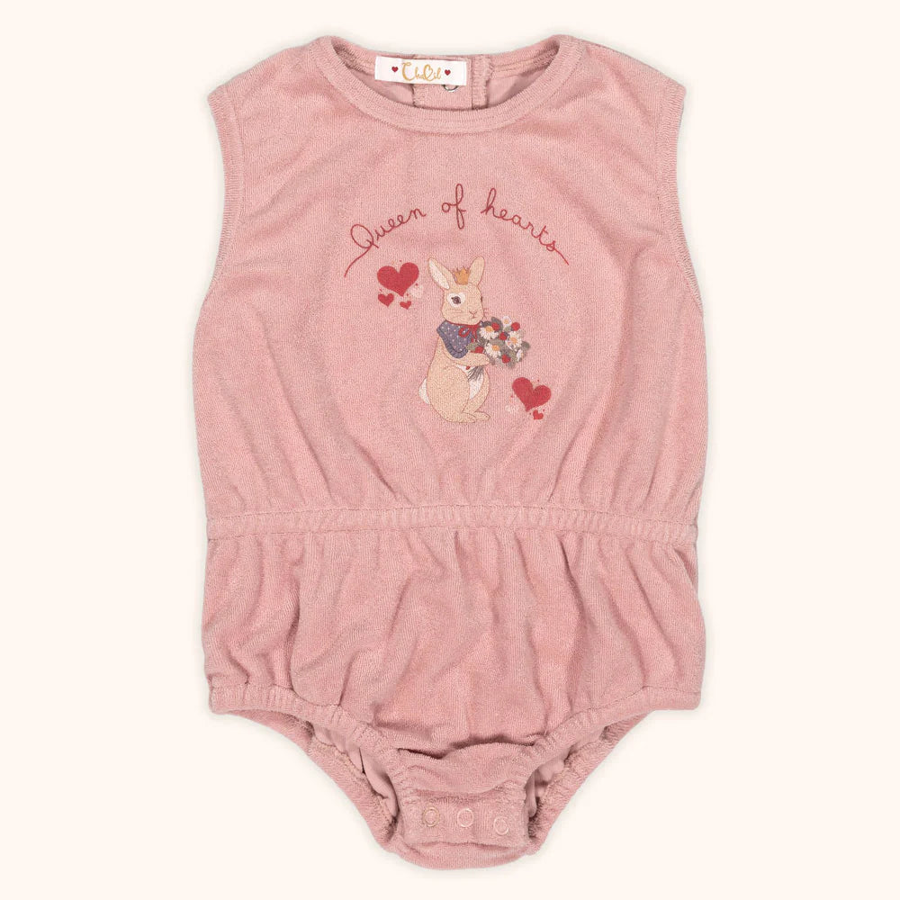 CHABIL TOWEL ROMPER - QUEEN OF HEARTS
