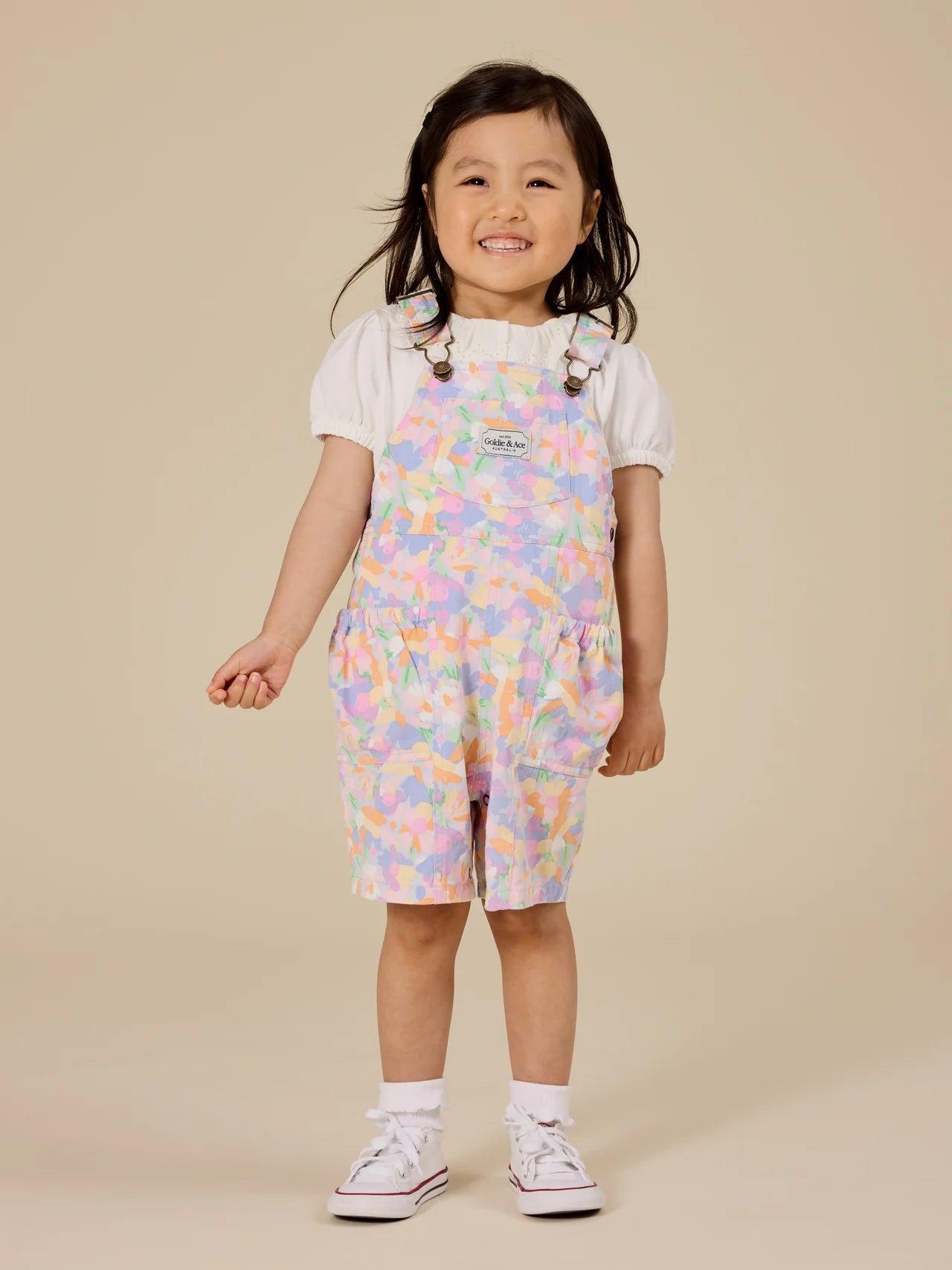 GOLDIE & ACE PASTEL BOUQUET BURTON POCKET OVERALLS