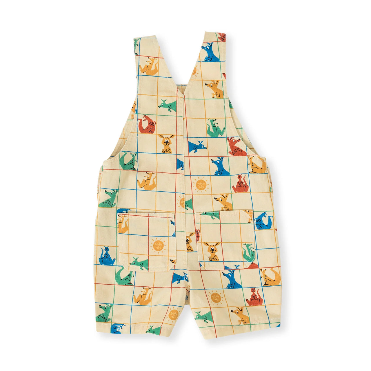 GOLDIE & ACE HOPSCOTCH BURTON DENIM OVERALLS VANILLA PRIMARY