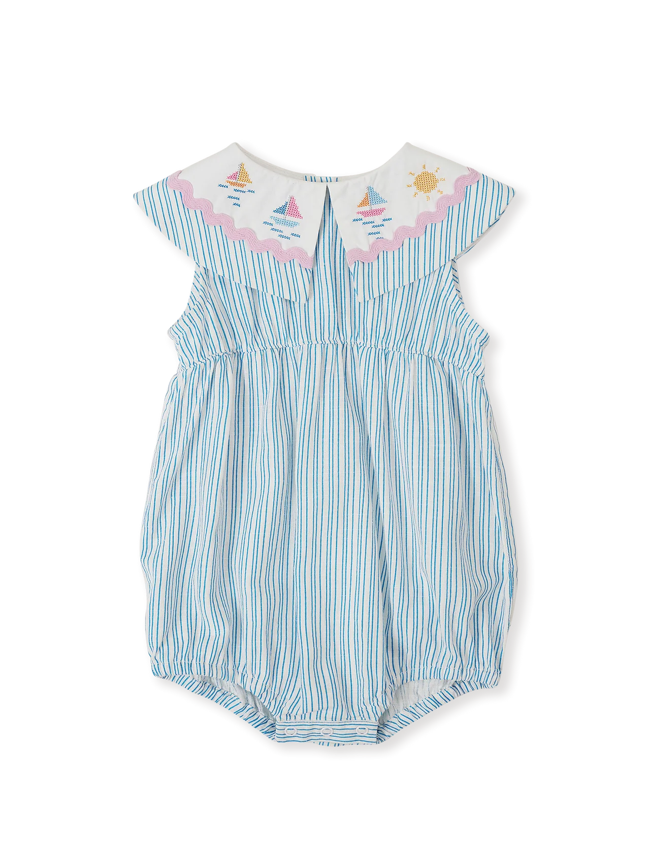 GOLDIE & ACE SAILOR STRIPE AVA COLLARED ROMPER