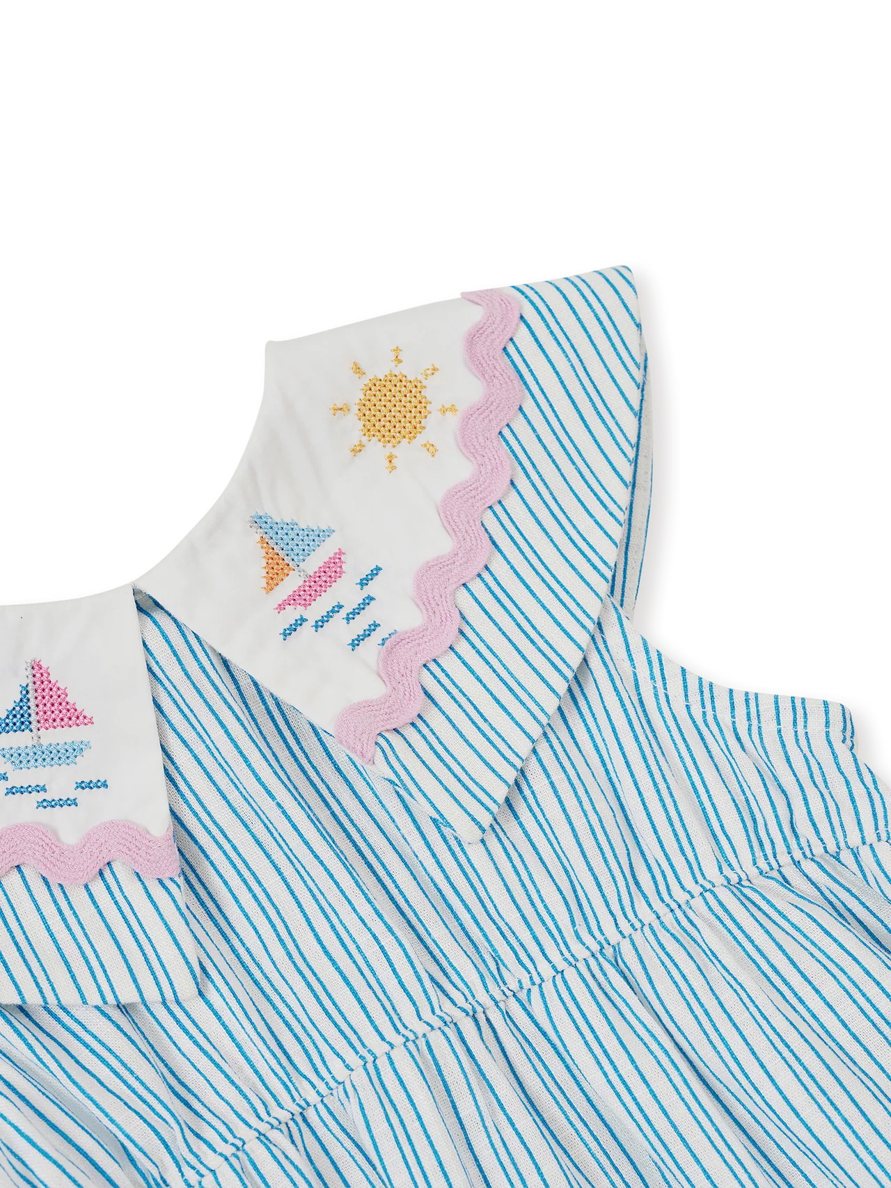 GOLDIE & ACE SAILOR STRIPE AVA COLLARED ROMPER