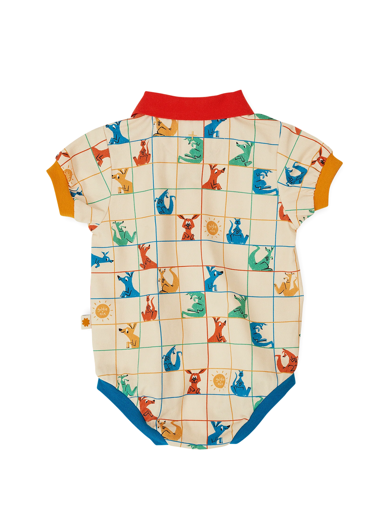 GOLDIE & ACE HOPSCOTCH POLO ROMPER VANILLA