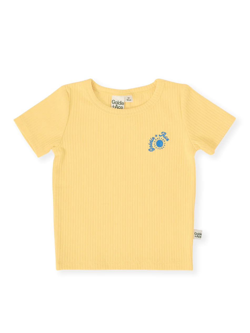 GOLDIE & ACE KAI RIB T-SHIRT LEMON