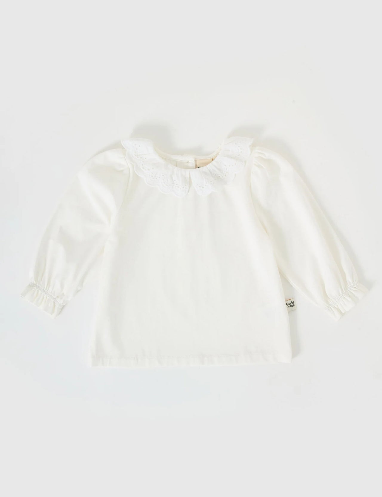 GOLDIE & ACE LAURA PUFF SLEEVE COLLAR LONG SLEEVE WHITE