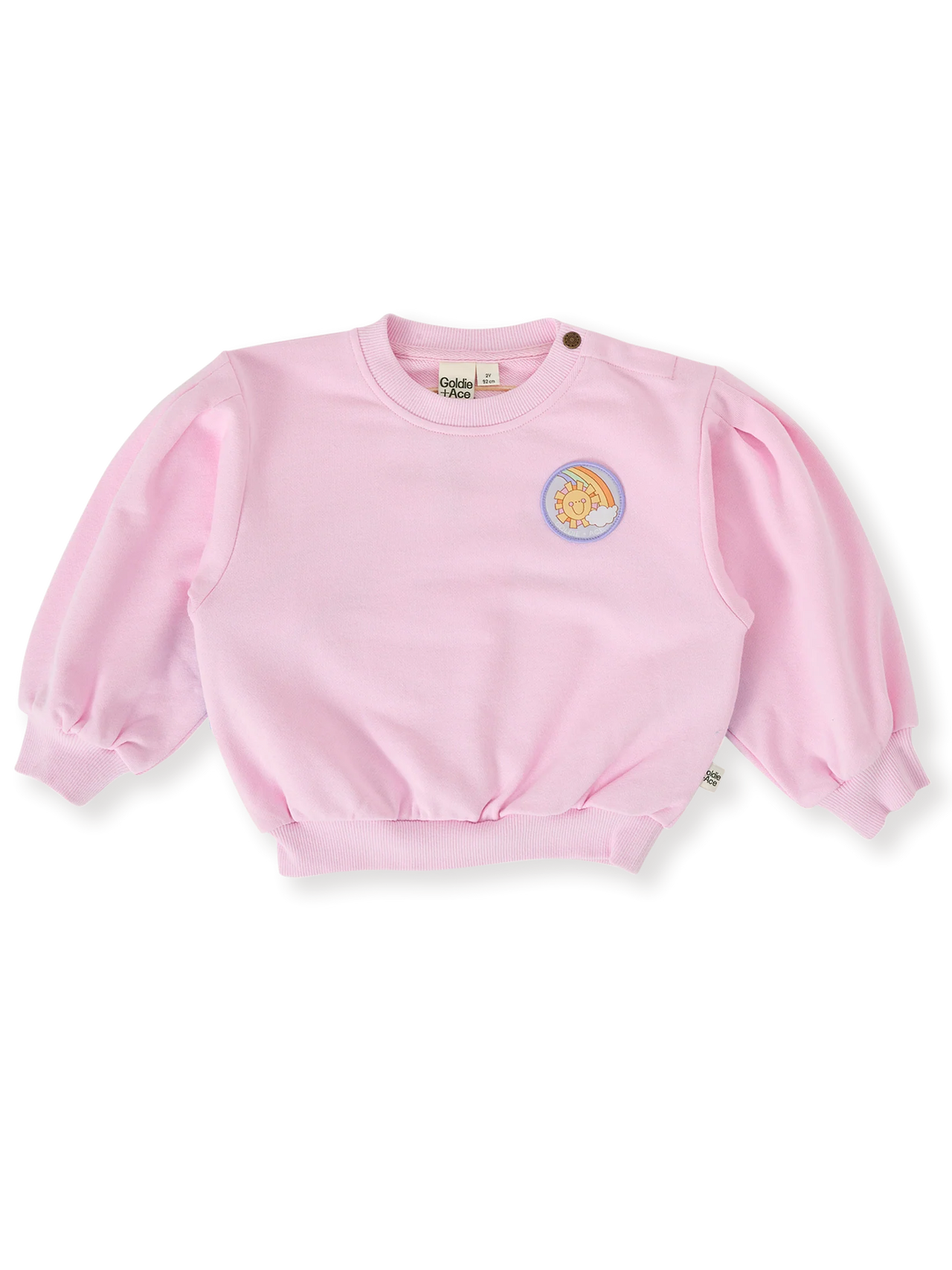 GOLDIE & ACE OVER THE RAINBOW PUFF SLEEVE SWEATER