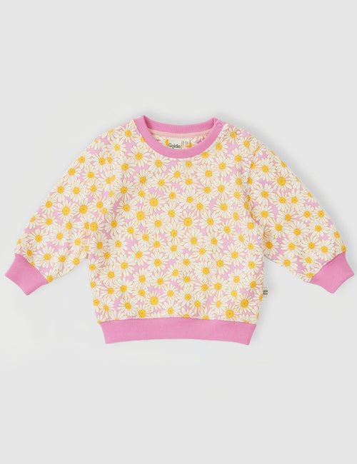 GOLDIE & ACE DAISY MEADOW RELAXED TERRY SWEATER