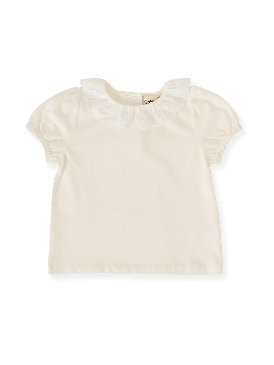 GOLDIE & ACE LAURA PUFF SLEEVE COLLAR TOP