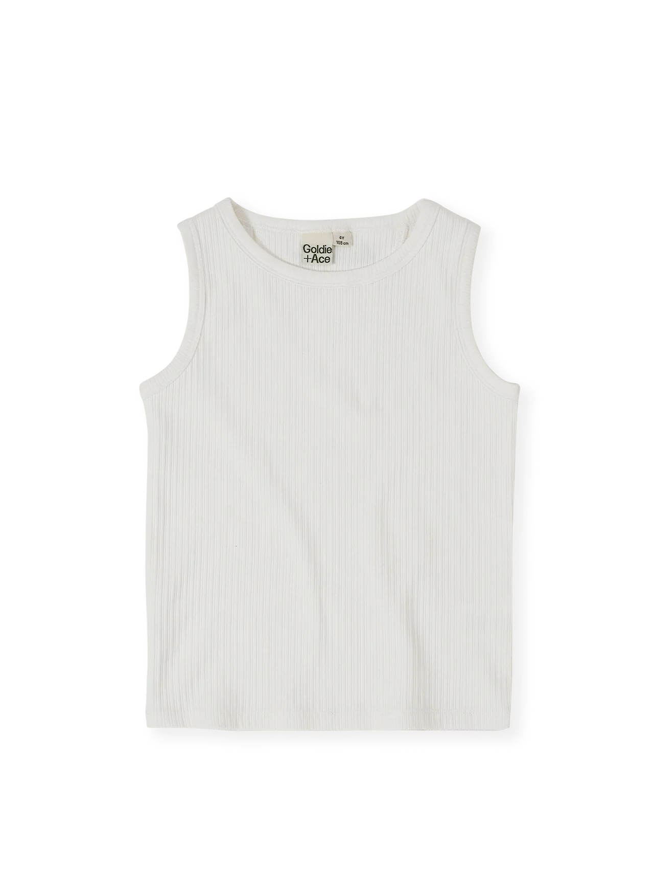 GOLDIE & ACE RIB TANK WHITE