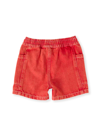 GOLDIE & ACE NOAH DENIM POCKET SHORTS APPLE RED
