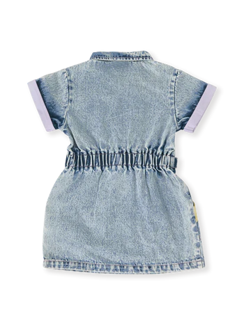 GOLDIE & ACE PASTEL POP PIPER DENIM BELTED DRESS