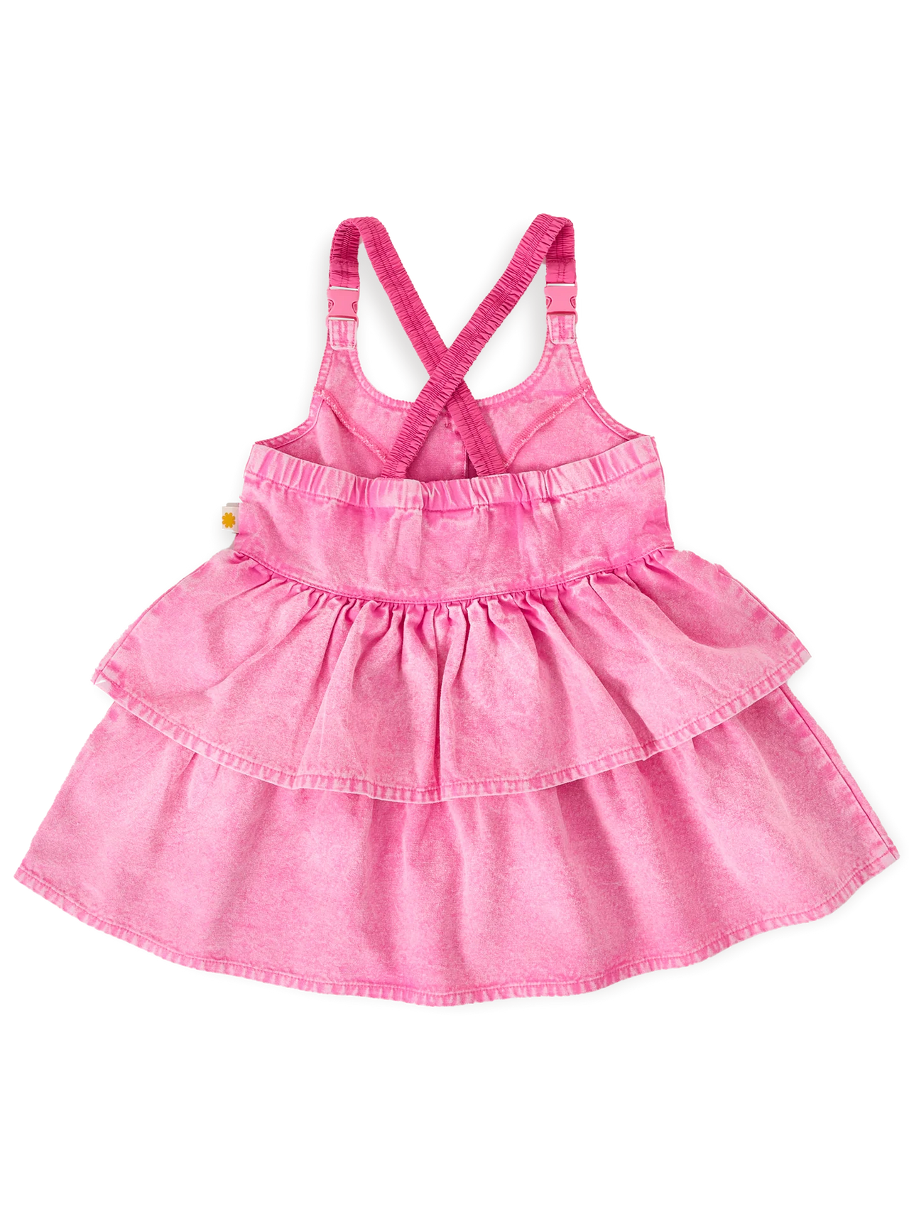 GOLDIE & ACE SASKIA DENIM FRILL PINAFORE DRESS