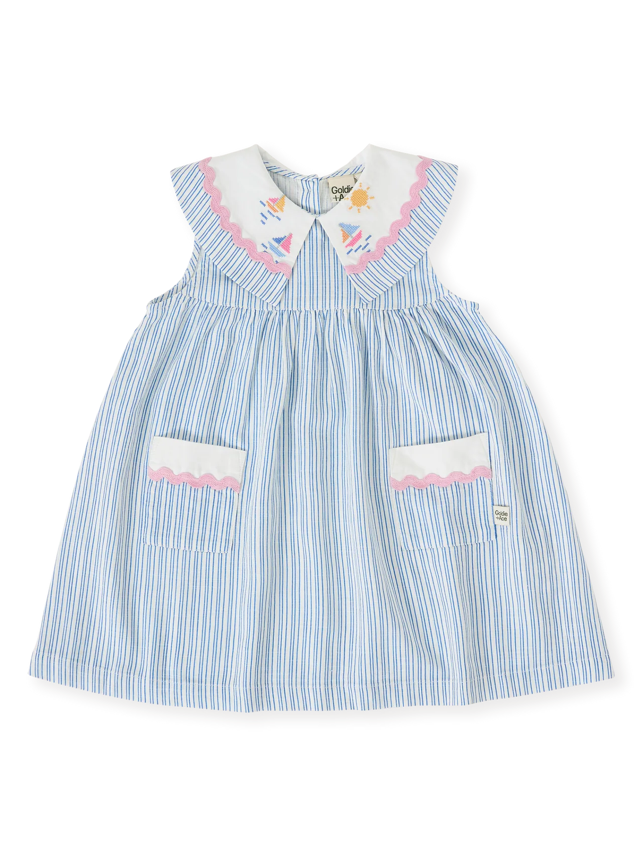 GOLDIE & ACE SAILOR STRIPE LUCY COLLARED DRESS