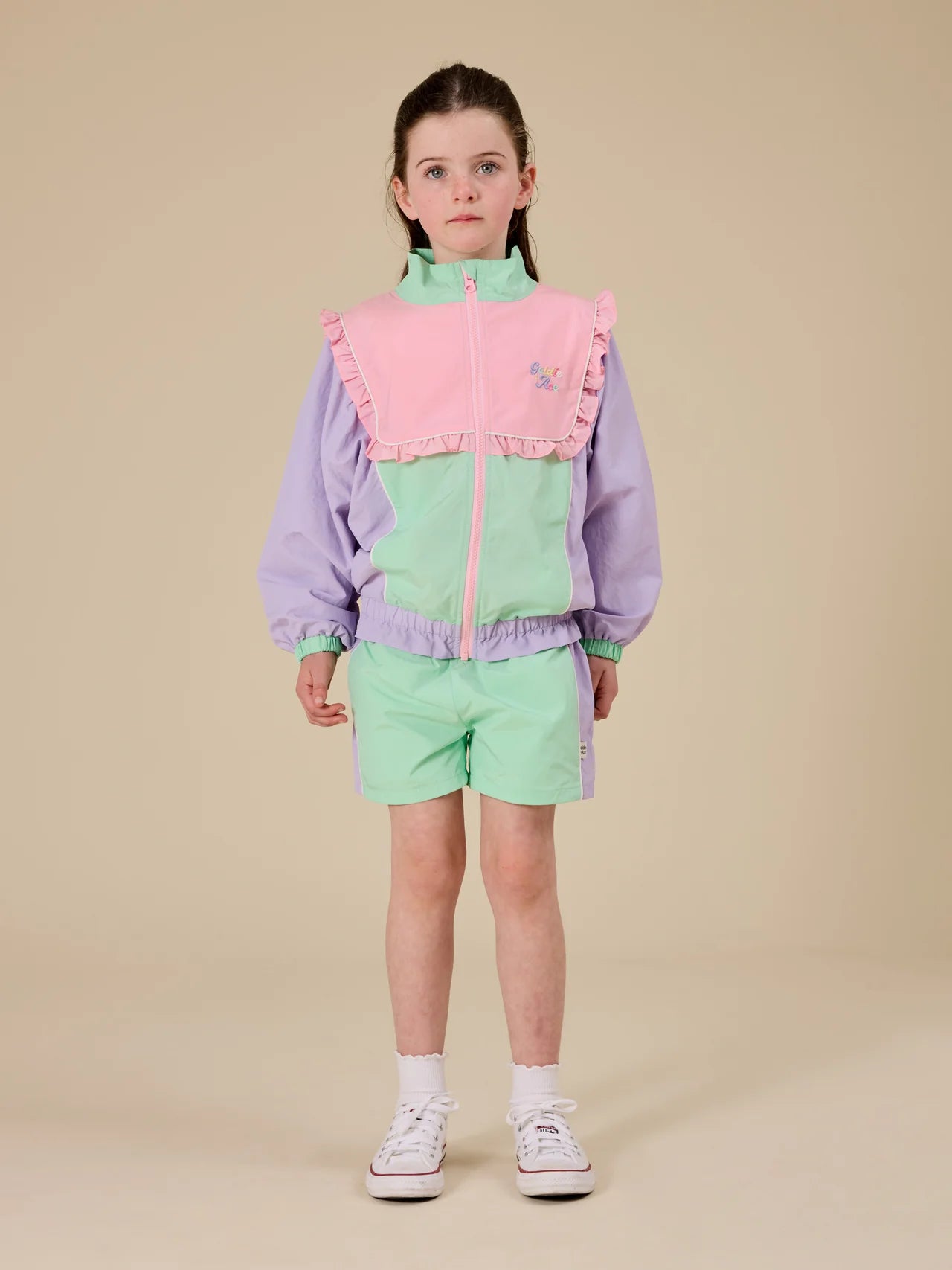 GOLDIE & ACE RETRO SPORTY SHORTS PEAPOD/LILAC