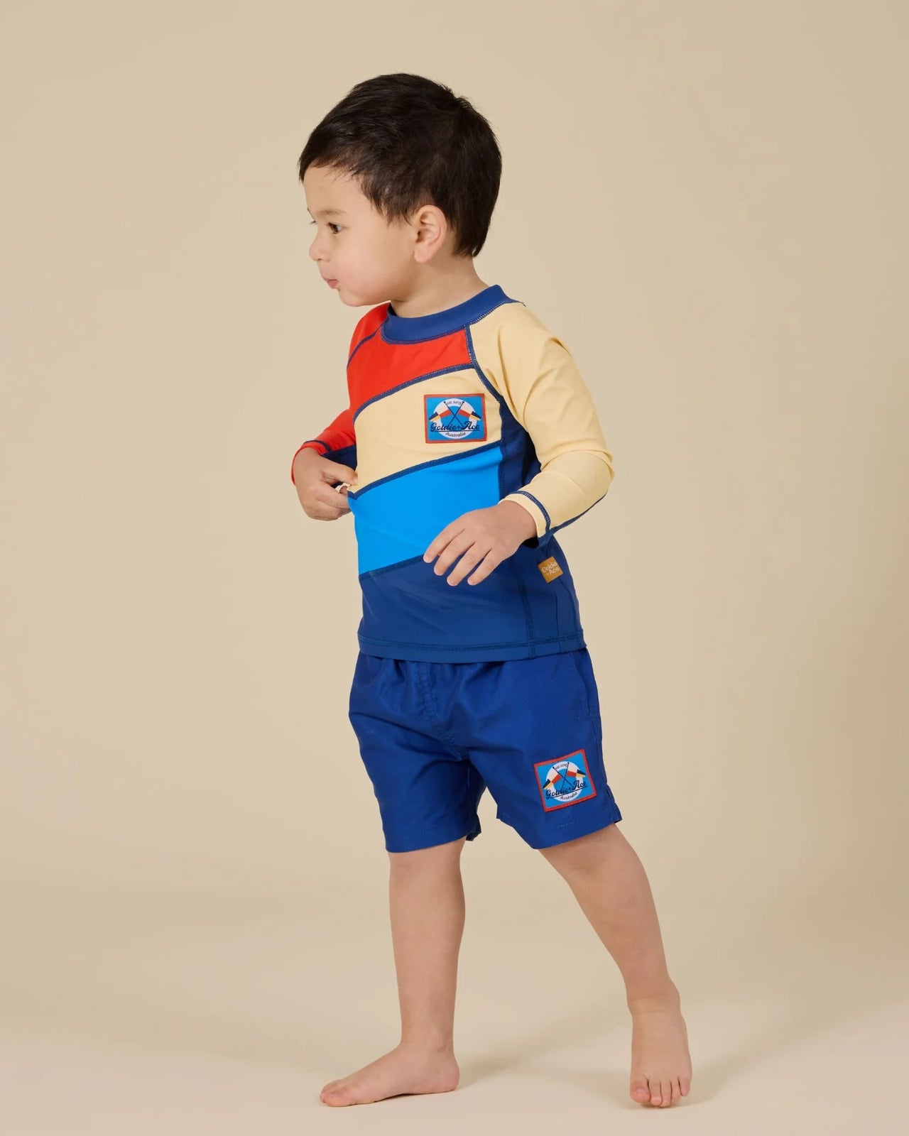 GOLDIE & ACE NAUTICAL FLAG RASHGUARD