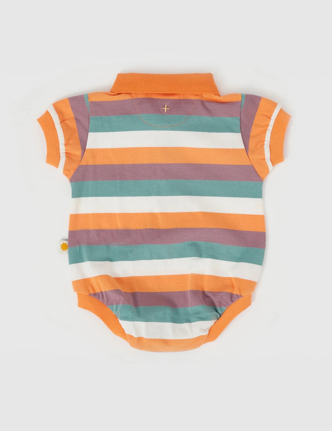 GOLDIE & ACE DINO VALLEY NOSTALGIA STRIPE POLO ROMPER
