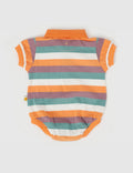 GOLDIE & ACE DINO VALLEY NOSTALGIA STRIPE POLO ROMPER