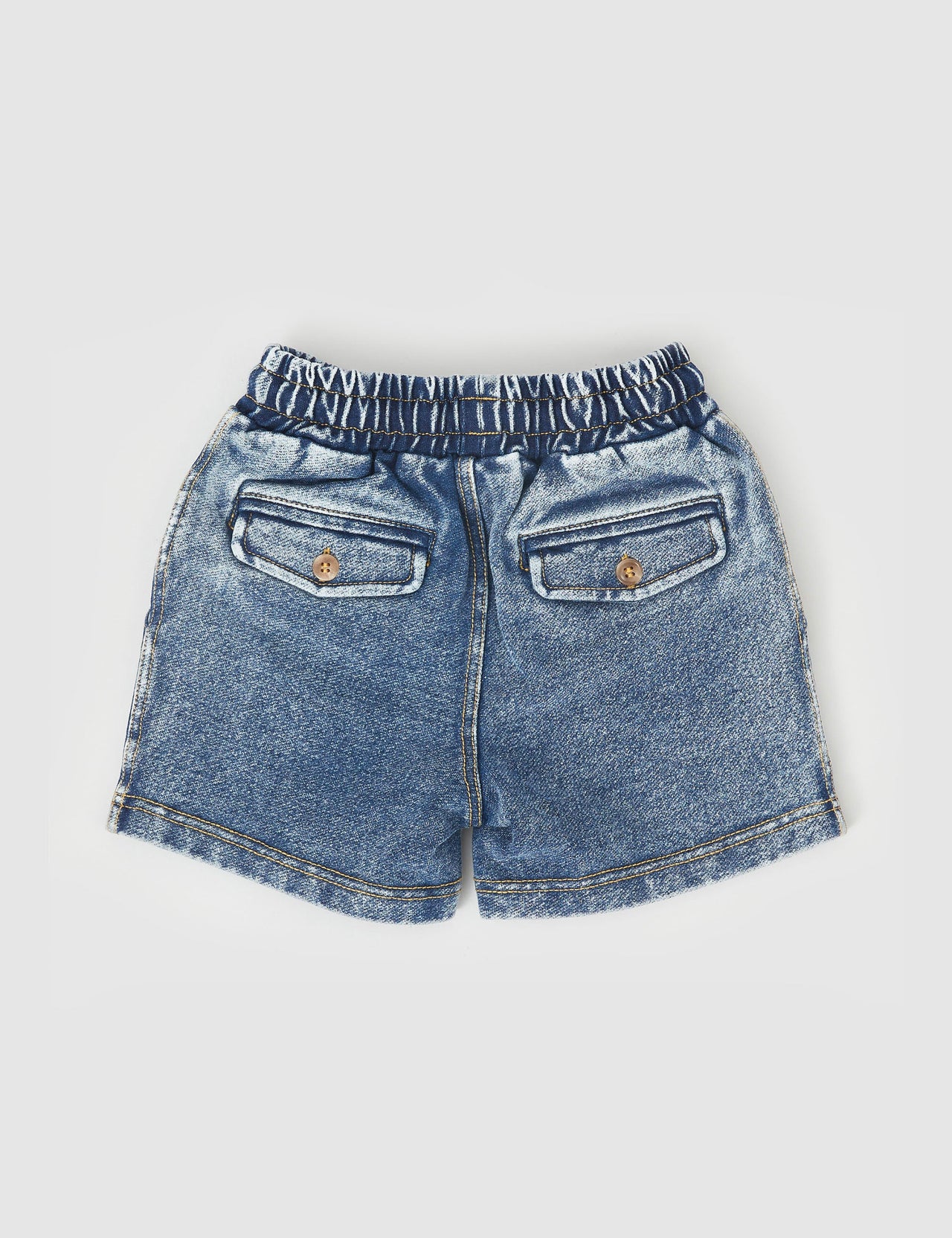 GOLDIE & ACE NOAH FRENCH TERRY DENIM LOOK SHORTS