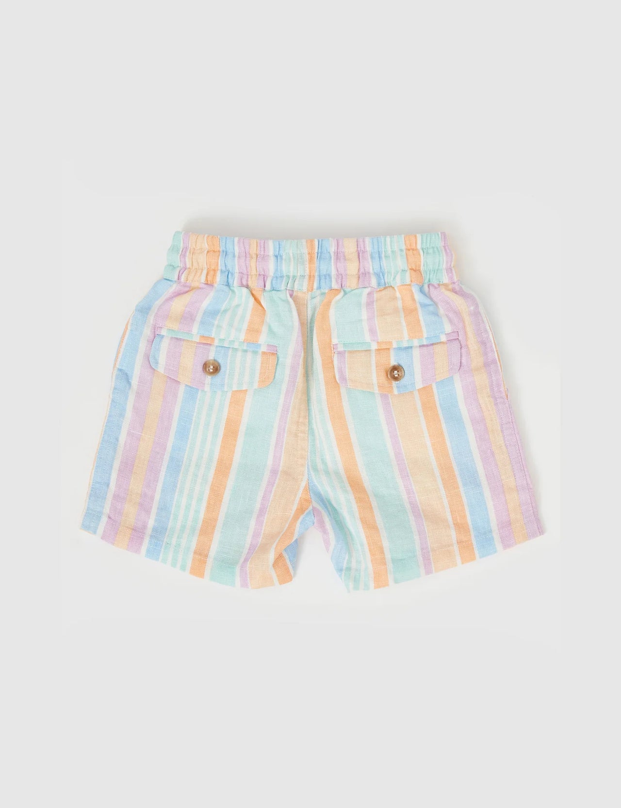 GOLDIE & ACE NOAH LINEN SHORTS PASTEL STRIPE