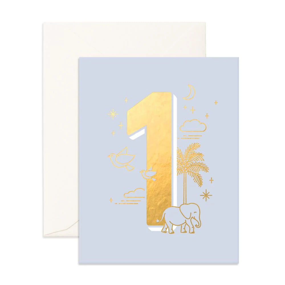 NO 1 ANIMALS BIRTHDAY GREETING CARD