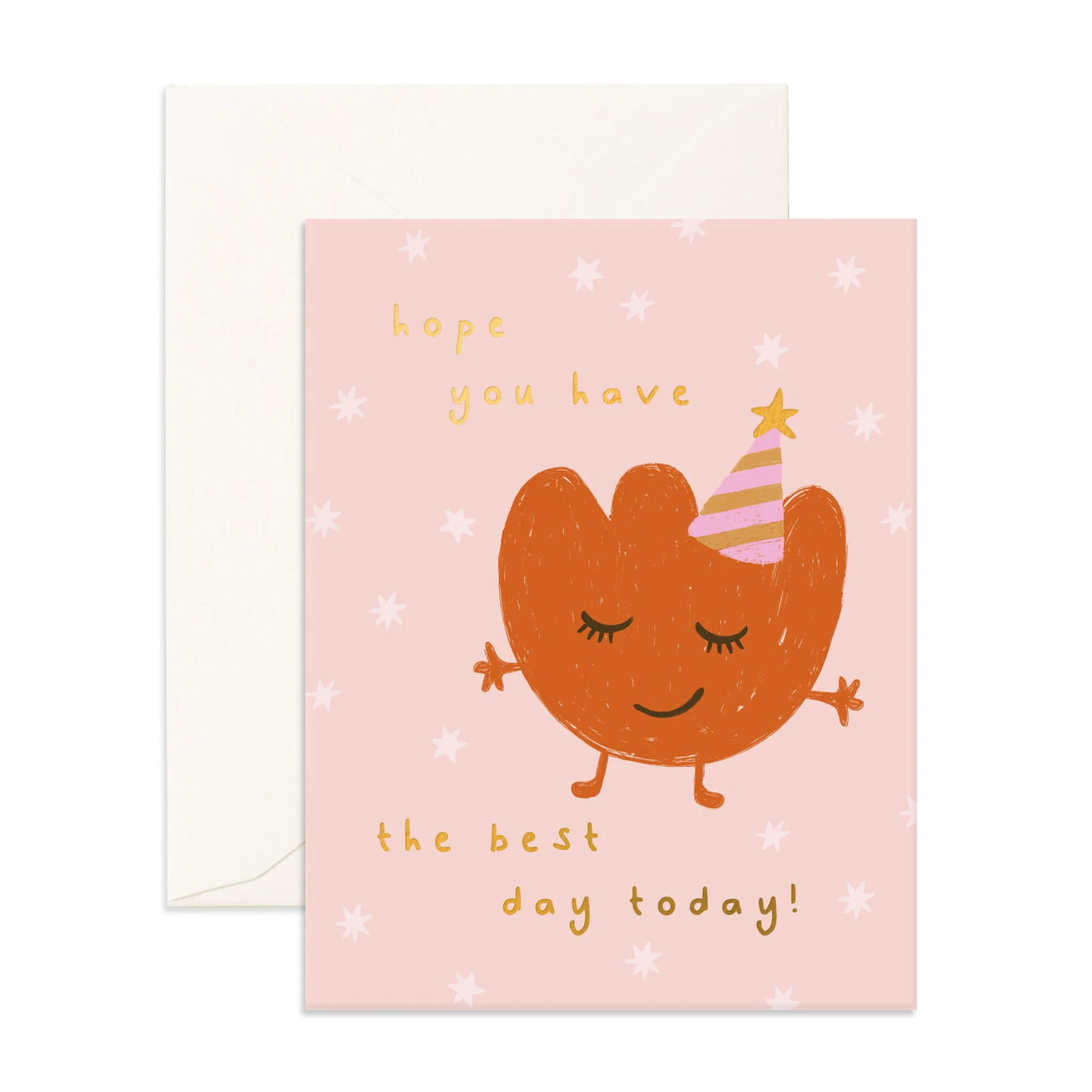 BEST DAY LITTLE MONSTER RED GREETING CARD