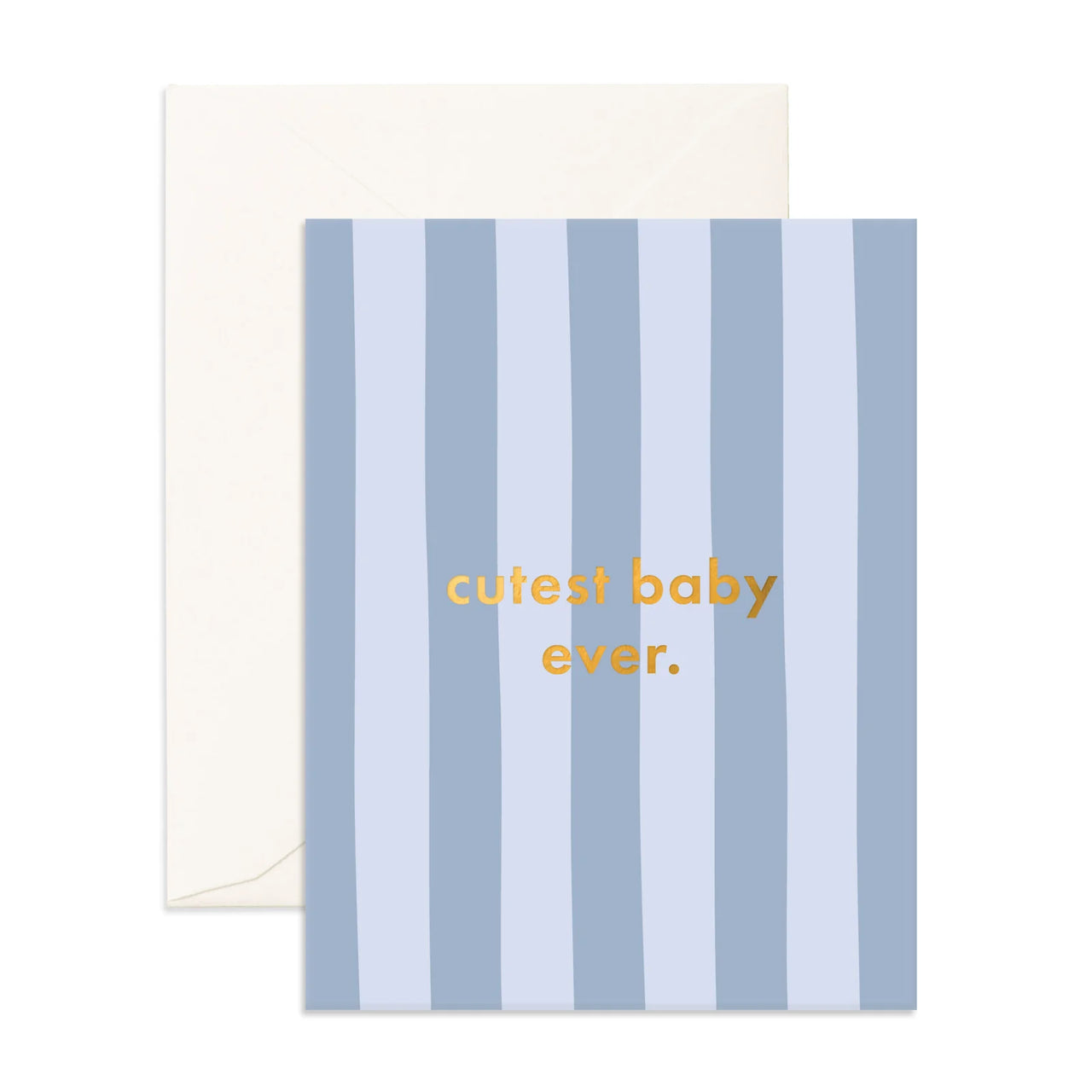 CUTEST BABY EVER CLOUD STRIPE GREETING CARD