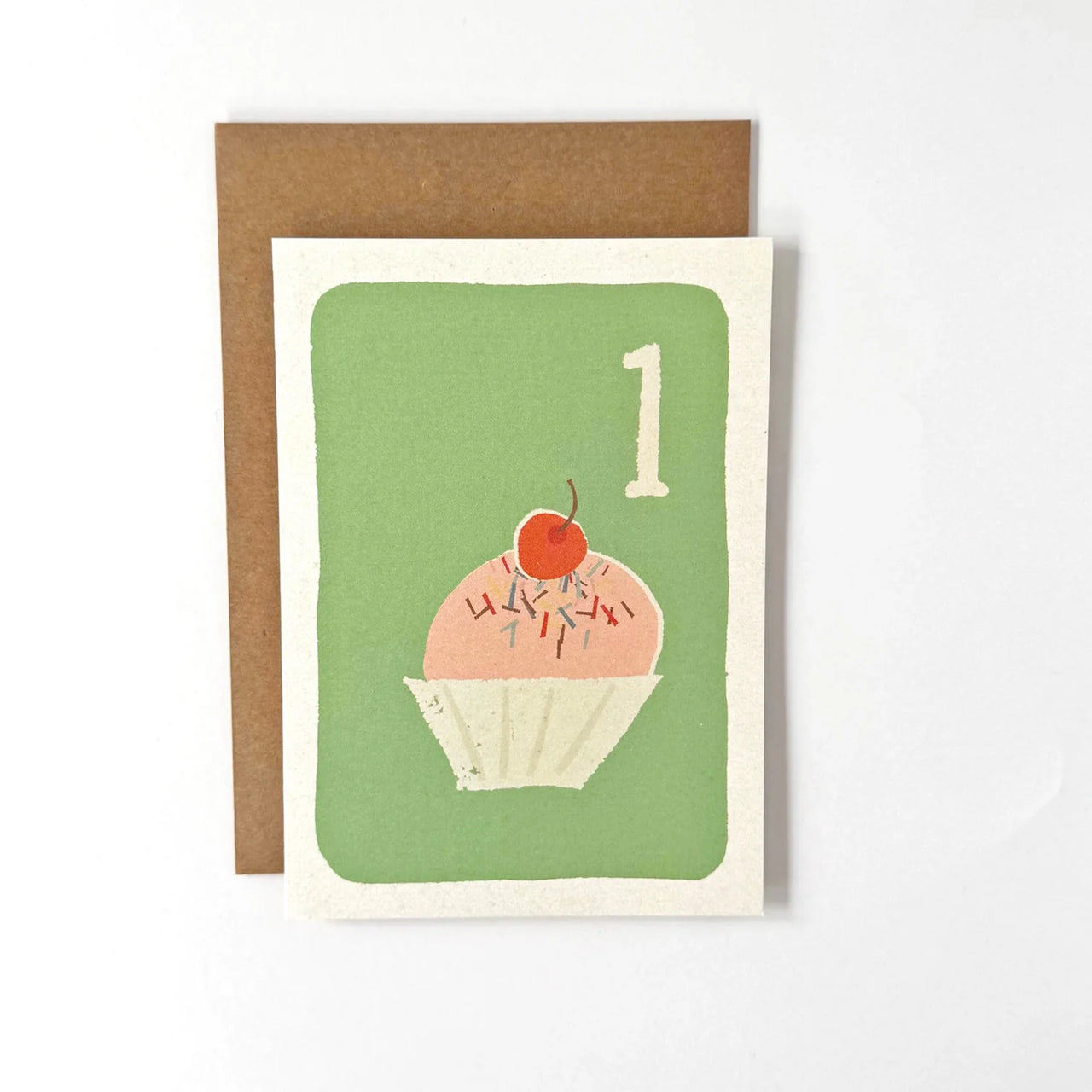 1ST BIRTHDAY CUPCAKE GREETING CARD