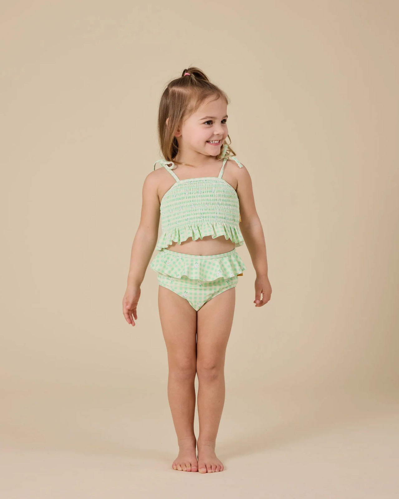 GOLDIE & ACE GINGHAM DAISY BIKINI SET
