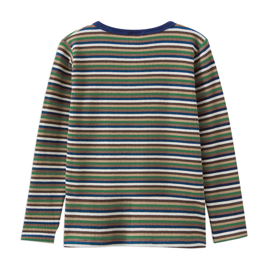 MILKY WAFFLE STRIPE HENLEY