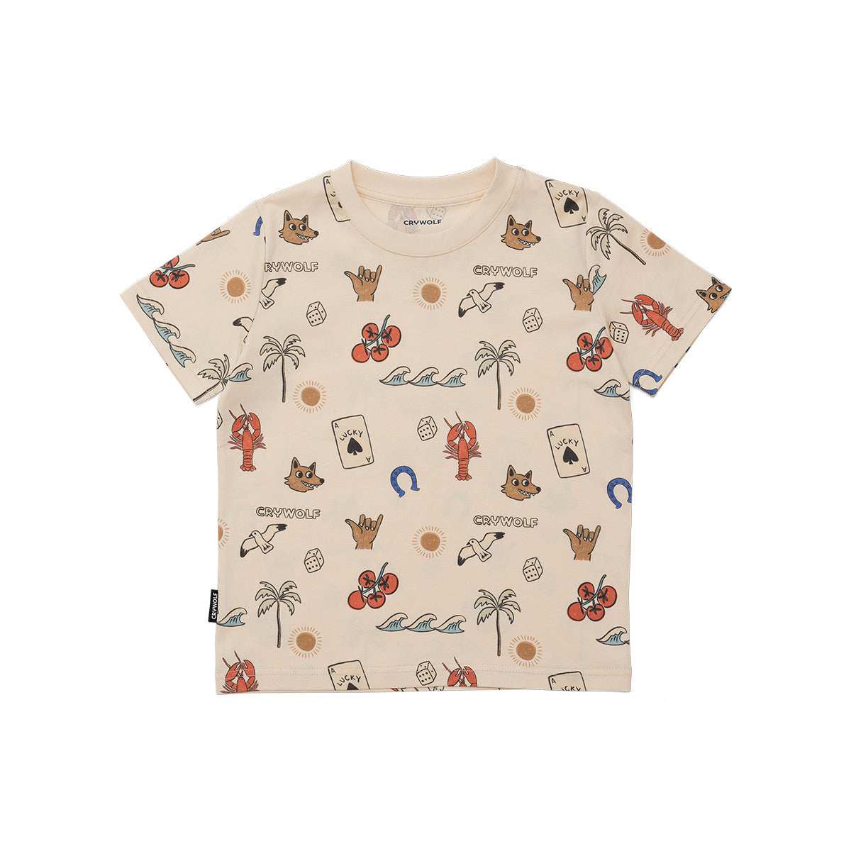CRYWOLF SUN SMART TSHIRT LUCKY TEE