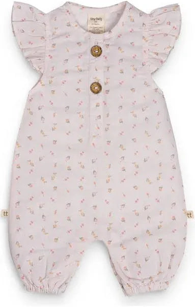 TINY TWIG PLAYSUIT CAP SLEEVE - PRETTY IN PINK