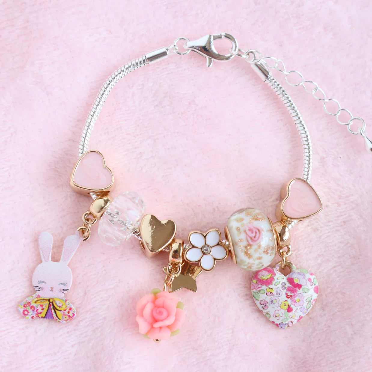 LAUREN HINKLEY PETITE FLEUR BUNBUN CHARM BRACELET