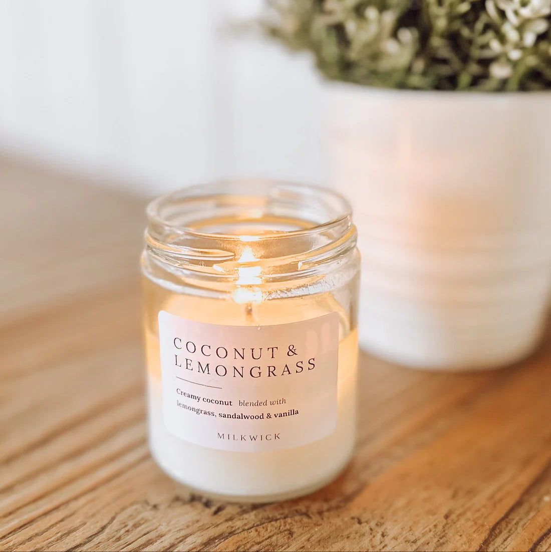 MILKWICK COCONUT & LEMONGRASS CANDLE LGE 250ML