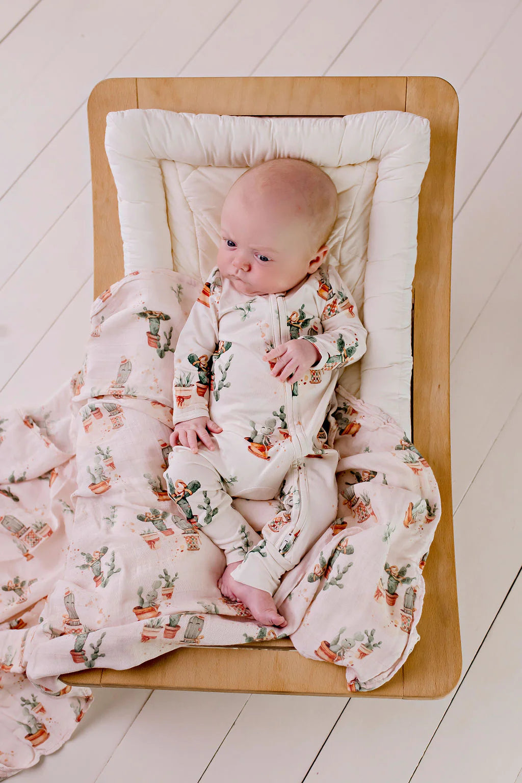 CONFETTI KIDZ BAMBOO ZIPSUIT - HAPPY CACTUS