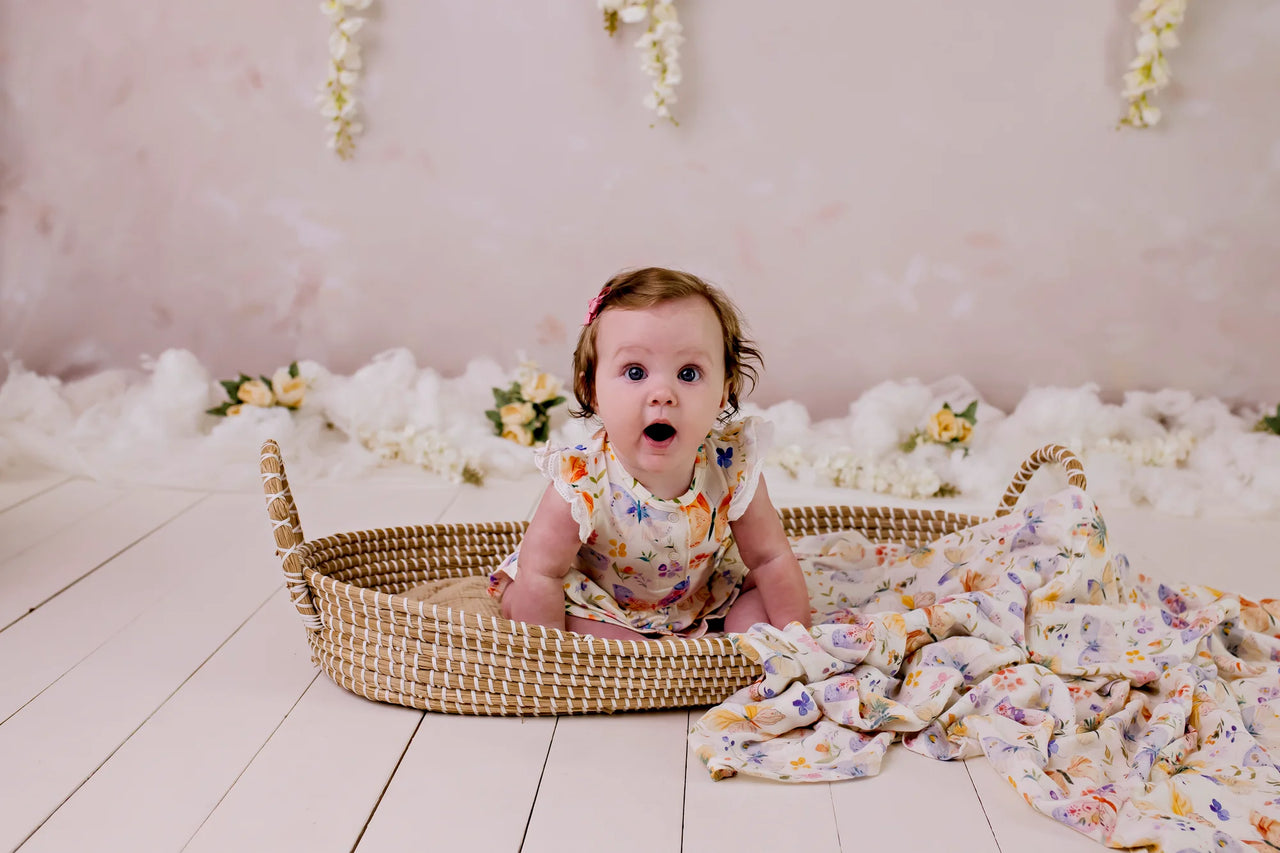 CONFETTI KIDZ BODYSUIT DRESS - BUTTERFLY BLOOMS