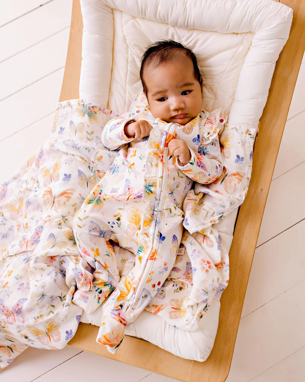 CONFETTI KIDZ BAMBOO ZIPSUIT - BUTTERFLY BLOOMS