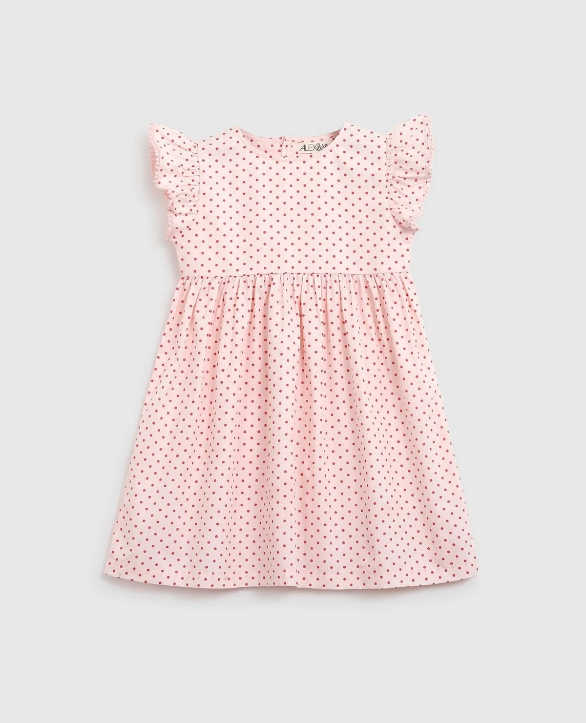 ALEX & ANT LOVE DRESS PINK/RED POLKA DOT
