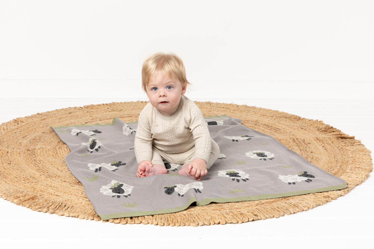 INDUS DESIGN LUCIE LAMB BABY BLANKET
