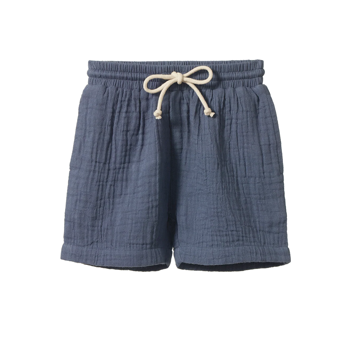 NATURE BABY JAMES SHORTS MUSLIN VINTAGE INDIGO