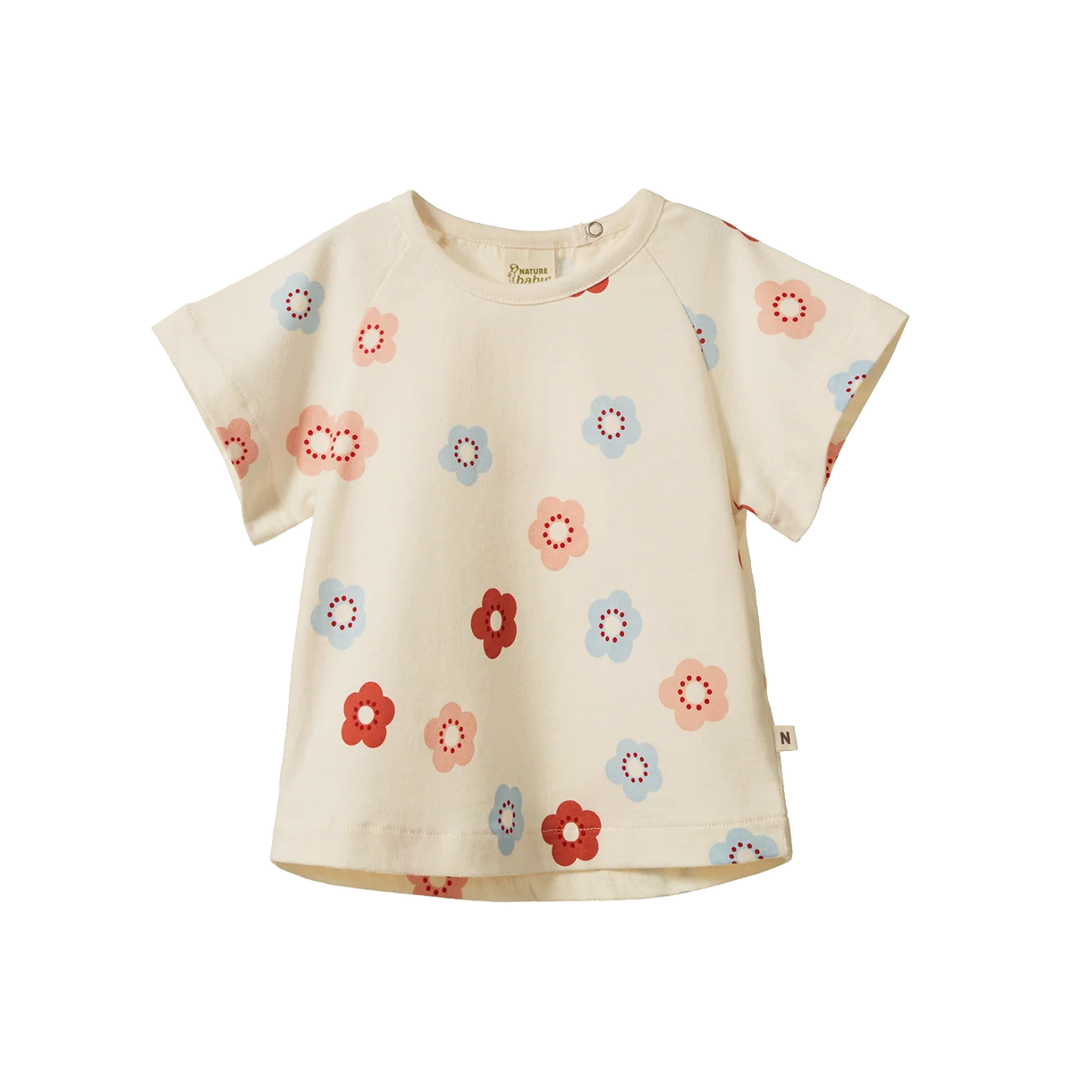 NATURE BABY JUNIPER TEE FLORA STAMP PRINT