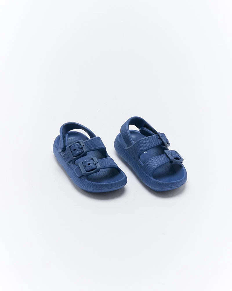 WALNUT JAMIE SANDAL - NAVY