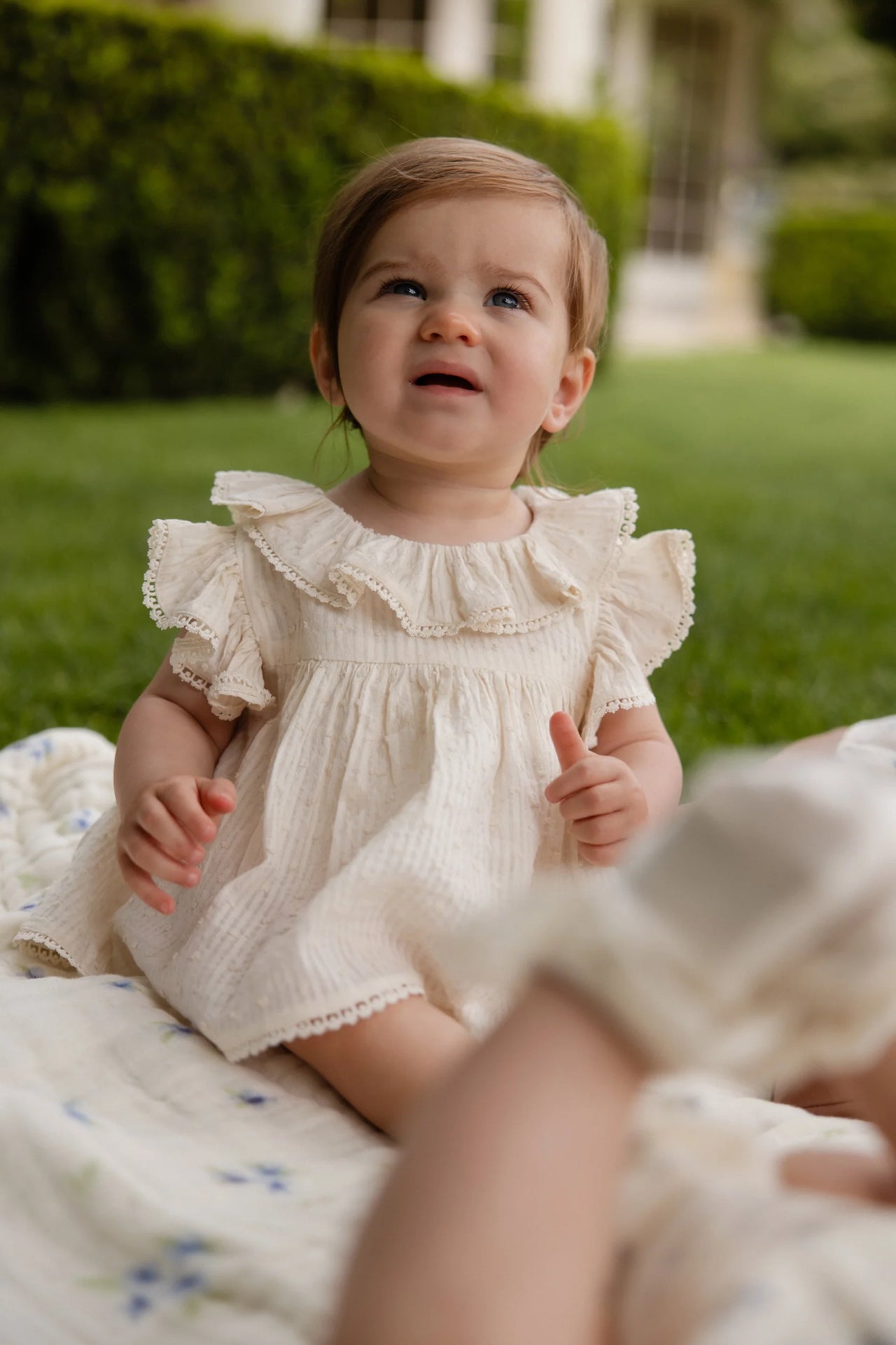 JAMIE KAY COTTON FRANNIE PLAYSUIT PARCHMENT