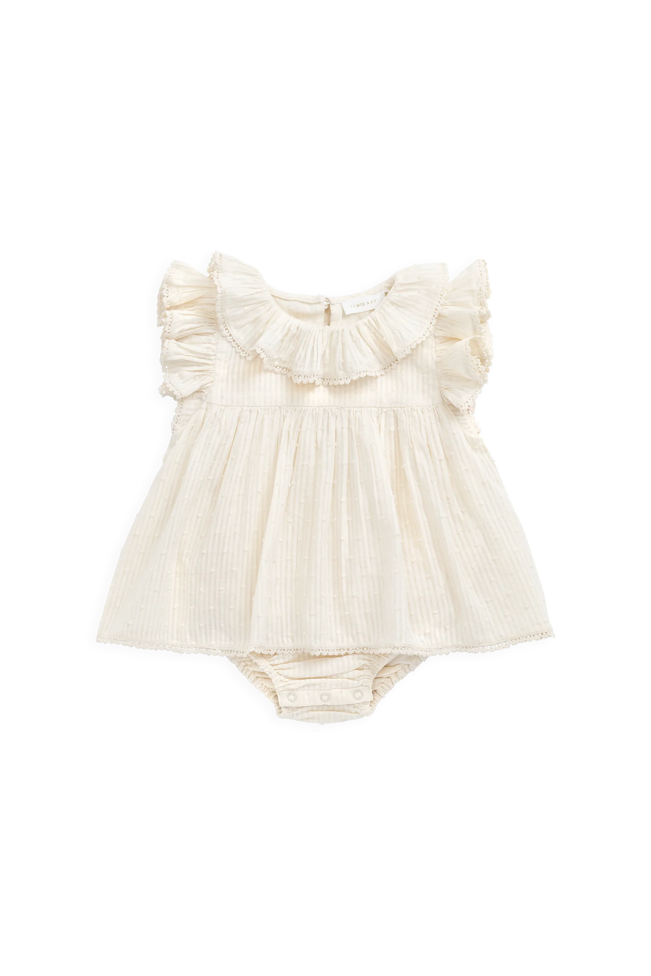 JAMIE KAY COTTON FRANNIE PLAYSUIT PARCHMENT