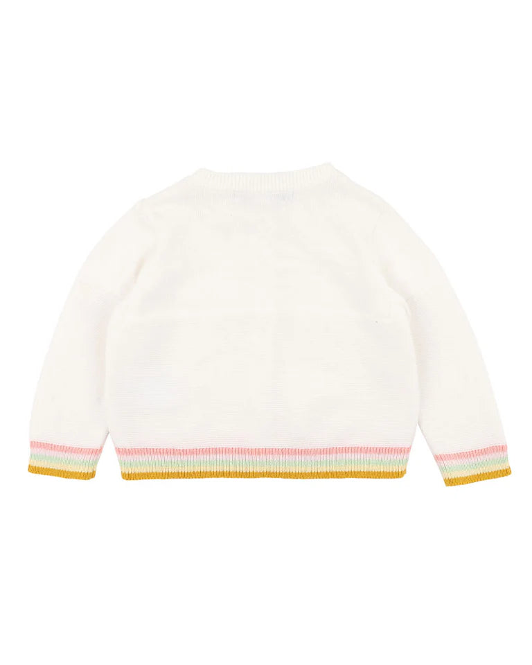 FOX & FINCH GIRLS CARDIGAN WITH TIPPING