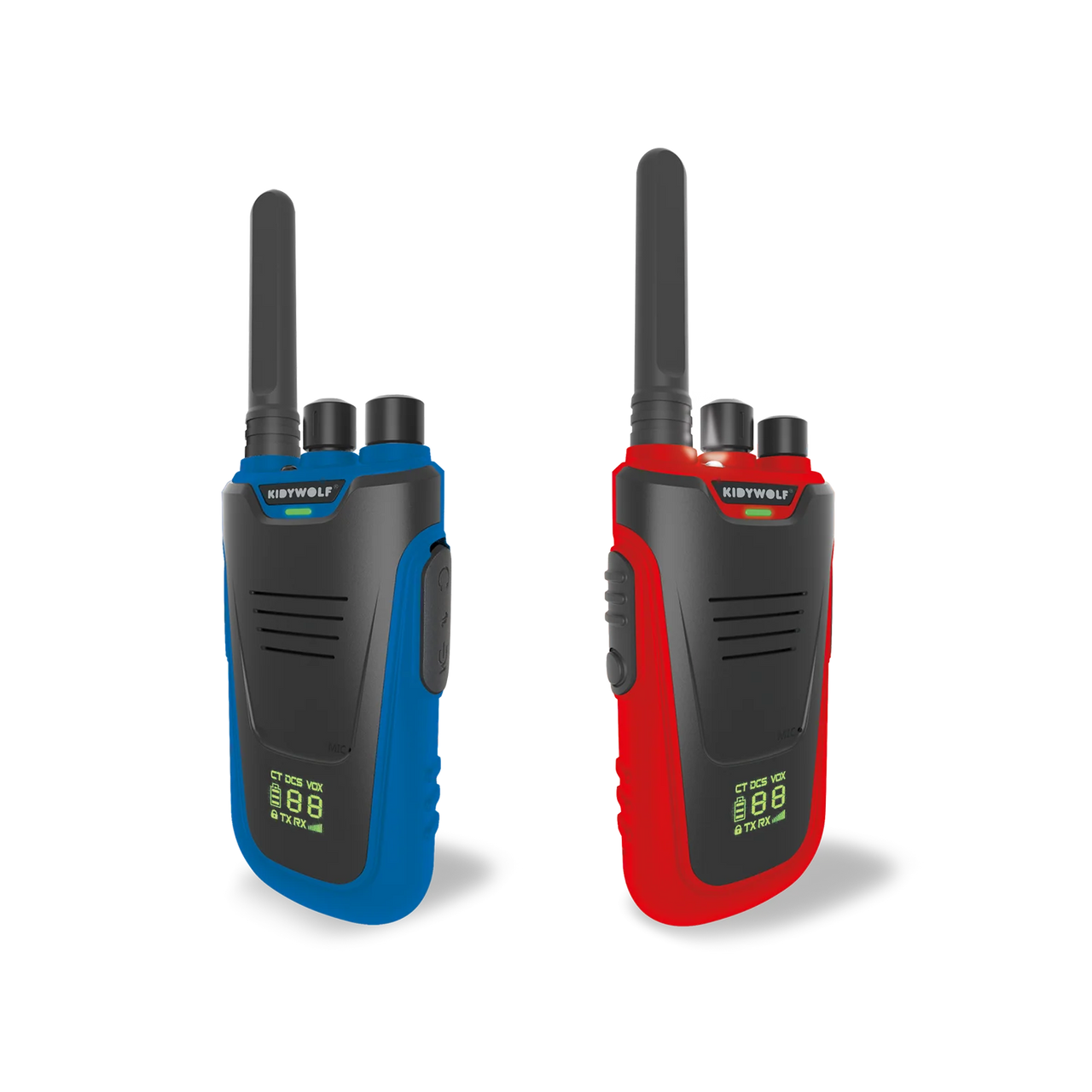 KIDYWOLF KIDYTALK - LONG RANGE WALKIE-TALKIE BLUE/RED