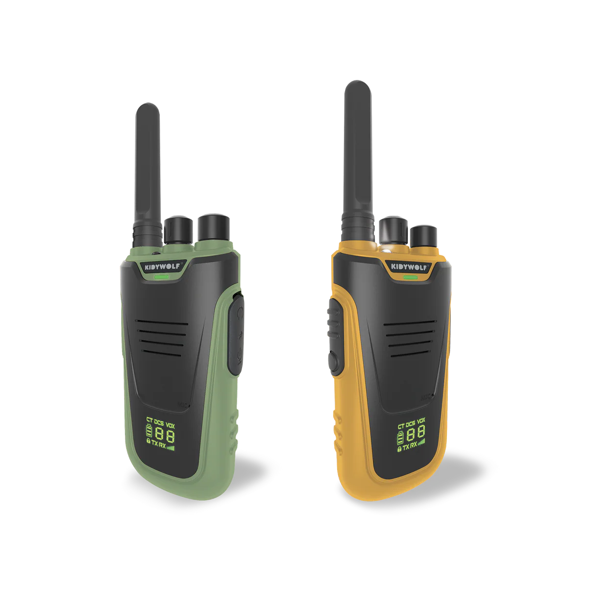 KIDYWOLF KIDYTALK - LONG RANGE WALKIE-TALKIE GREEN/ORANGE