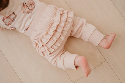 CONFETTI KIDZ FRILLY SLOUCH PANTS - ROSE