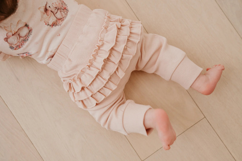 CONFETTI KIDZ FRILLY SLOUCH PANTS - ROSE