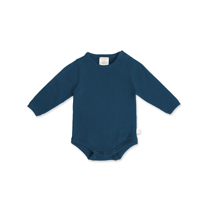CONFETTI KIDZ RIBBED KNIT BODYSUIT - NAVY
